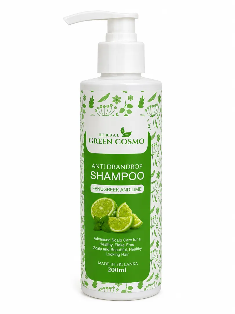 Green Cosmo Herbal Anti Drandrop Shampoo Fenugreek And Lime